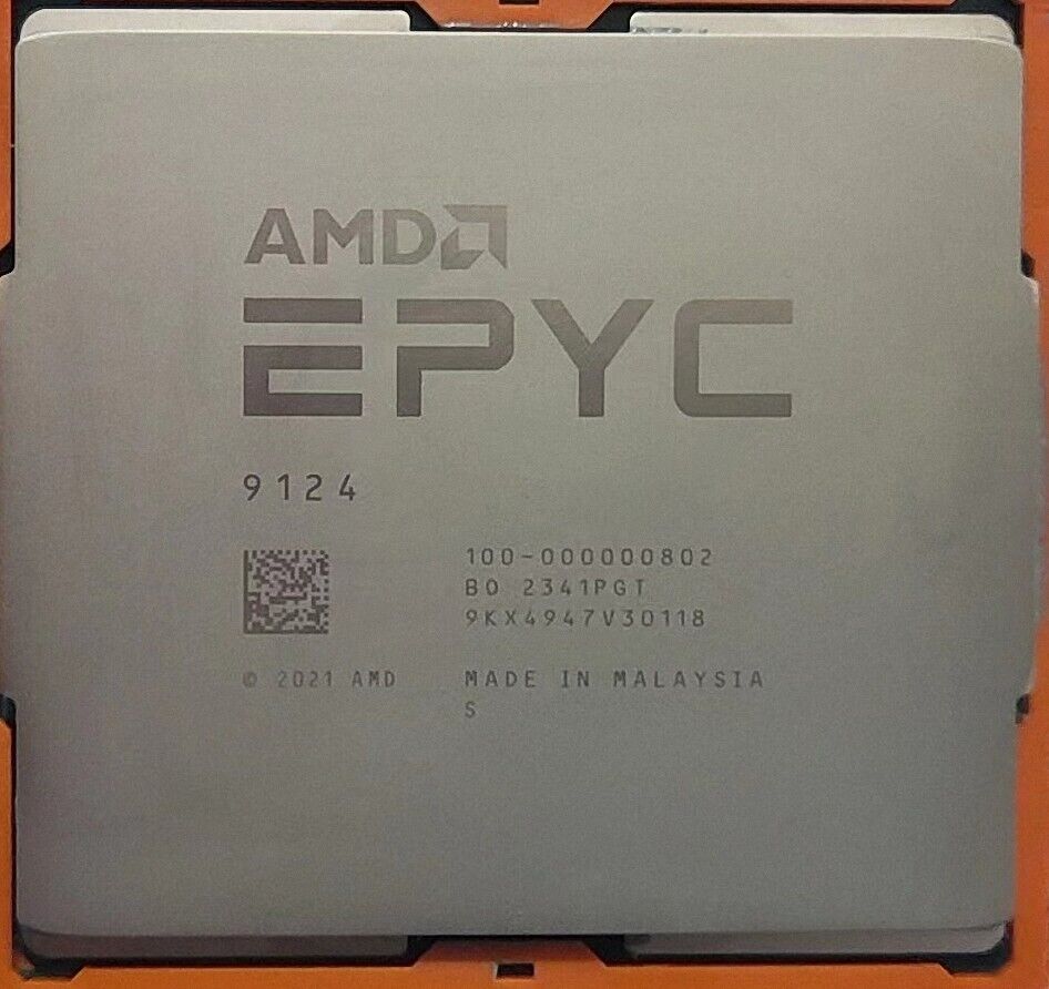 AMD EPYC 9124 16C 32T 3GHz 3.7GHz 64MB Socket SP5 1P/2P DDR5-4800 200W