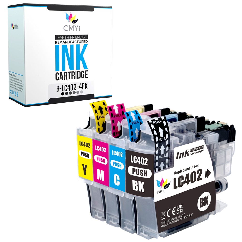 CMYi 4PK Compatible LC402 Ink Cartridges Combo fits Brother MFC-J6740DW J6940DW