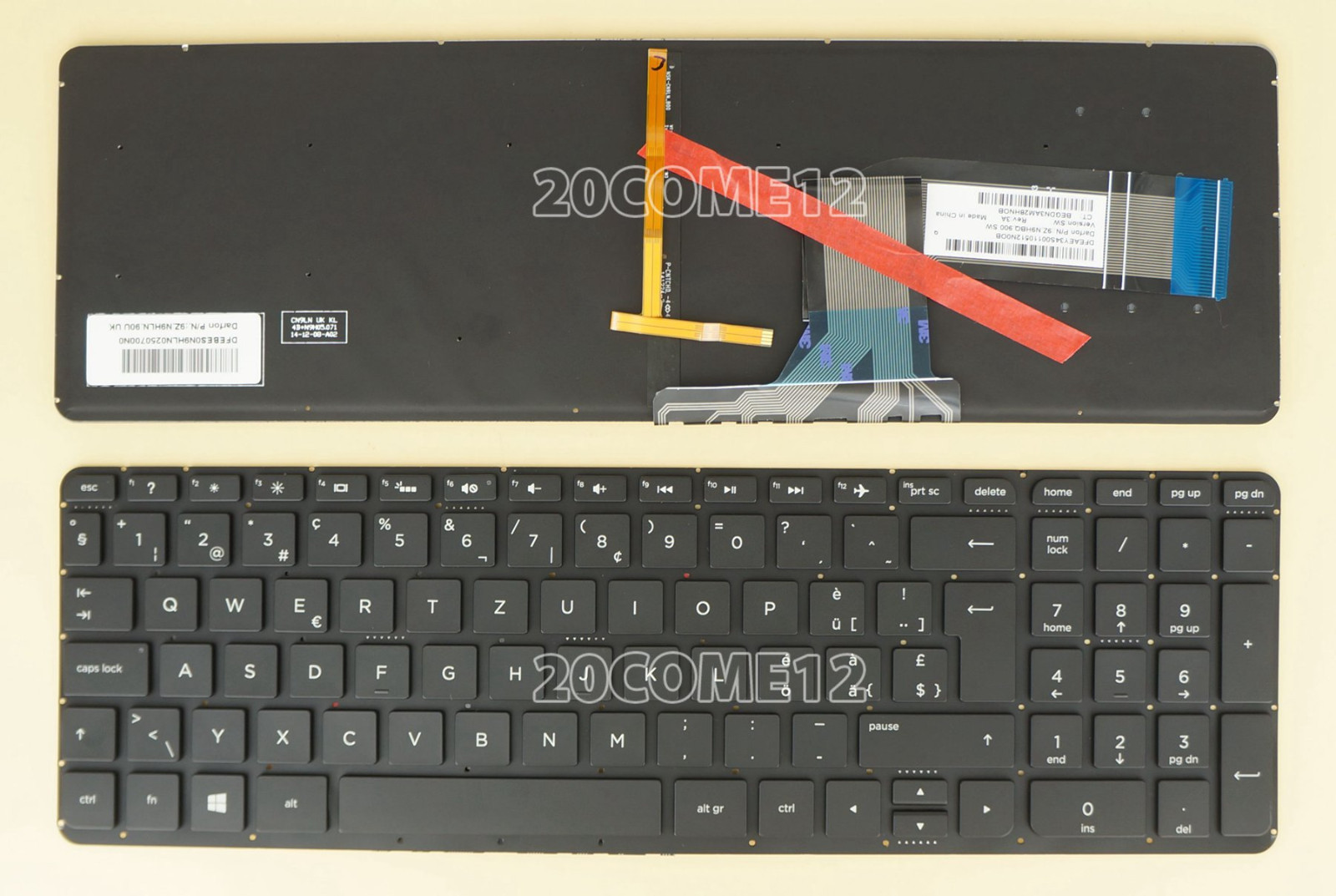 New For HP ENVY 15-K 15-K000 15-k000st 15-k202nt Keyboard Swiss Tastatur Backlit