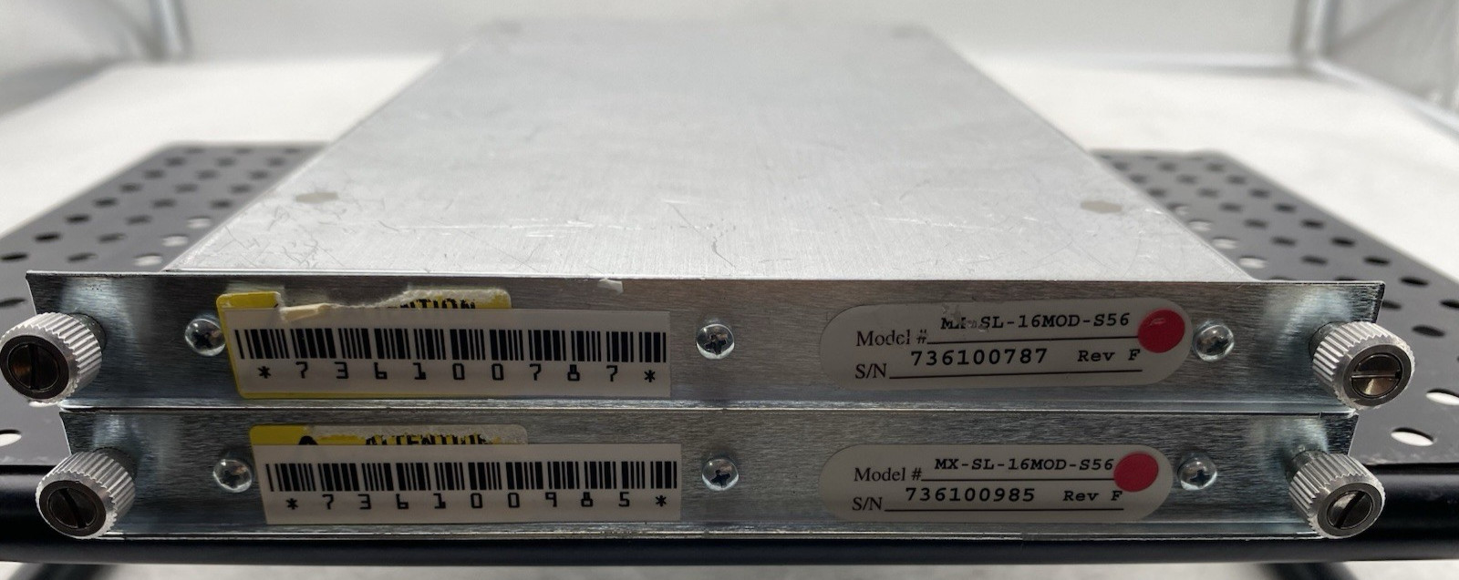 Lot of 2 Lucent Ascend Communications MX-SL-16MOD-S56 Networking Modem Slot Card