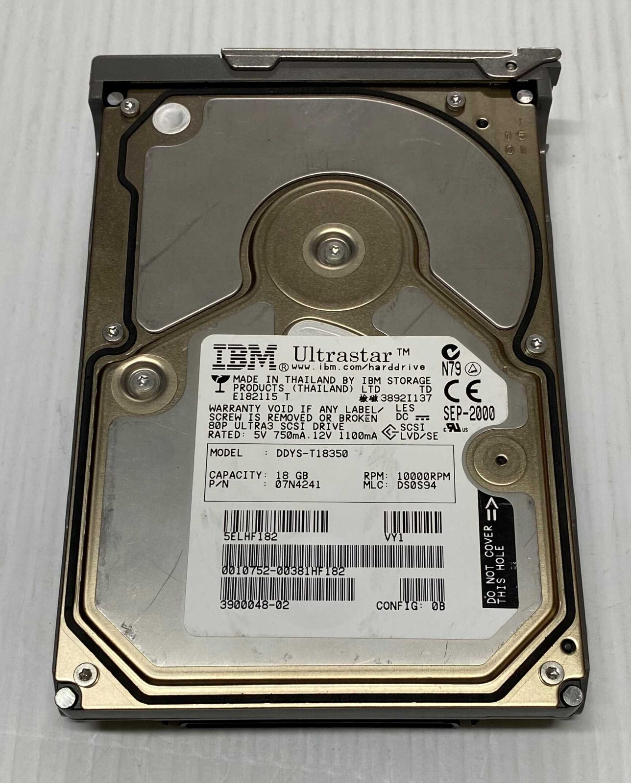 DDYS-T18350 07N4241 IBM Ultrastar 18GB 10k RPM 3.5" 80Pin SCSI Internal HDD