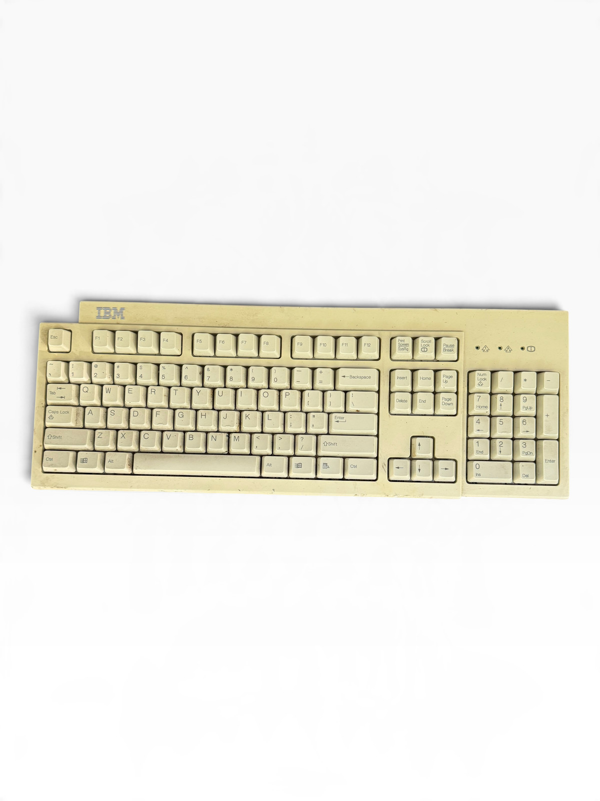 IBM KB-9910 104-Key PS/2 Wired Keyboard 37L2514 Beige Vintage Model