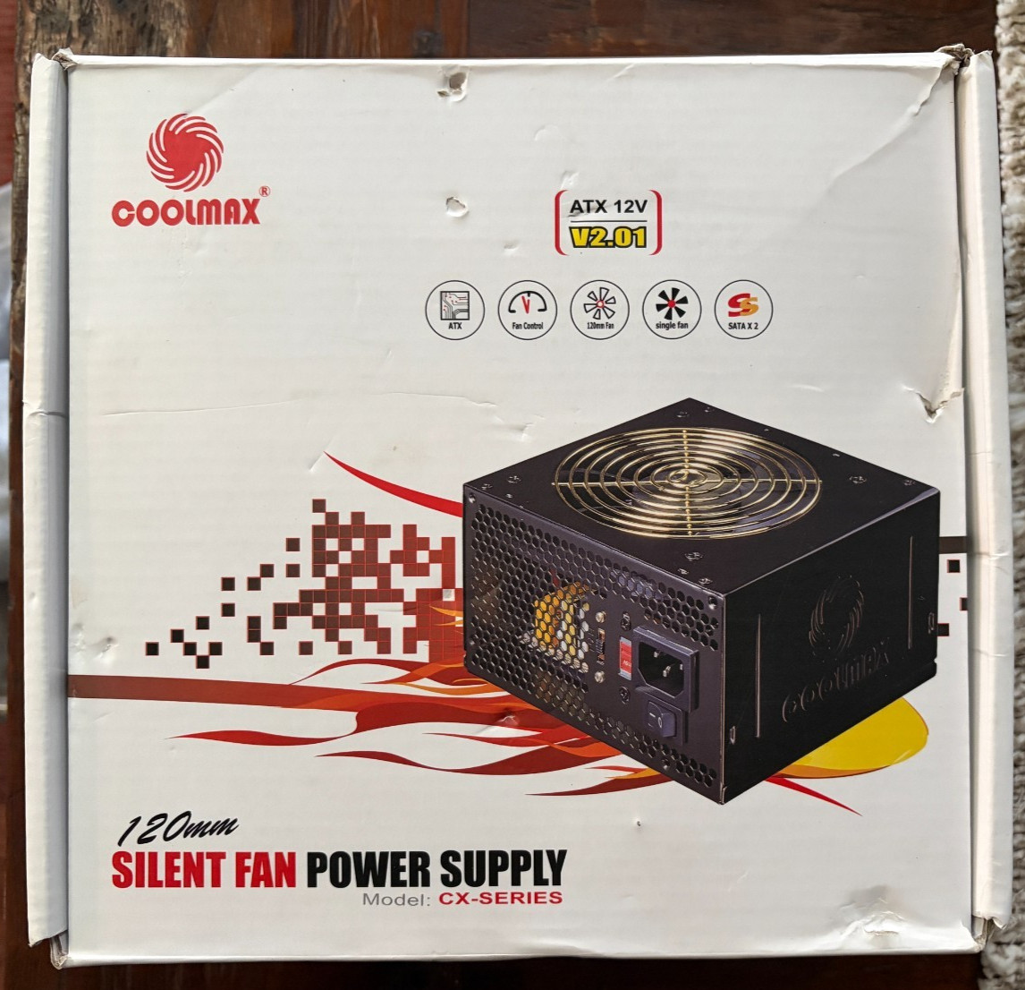 NIB COOLMAX 120mm Silent Fan Power Supply CX-450B