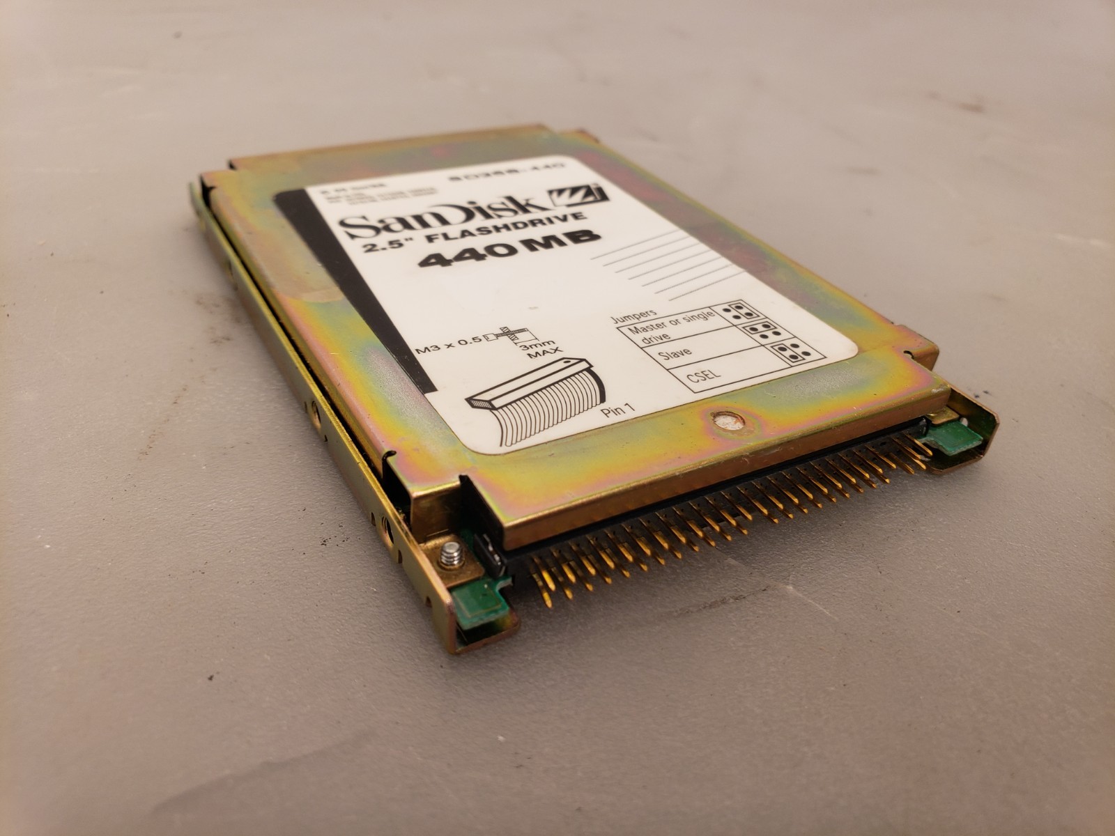 Rare SanDisk SD25B-440 2.5" FlashDrive 440MB ATA IDE PATA 44pin Industrial Grade