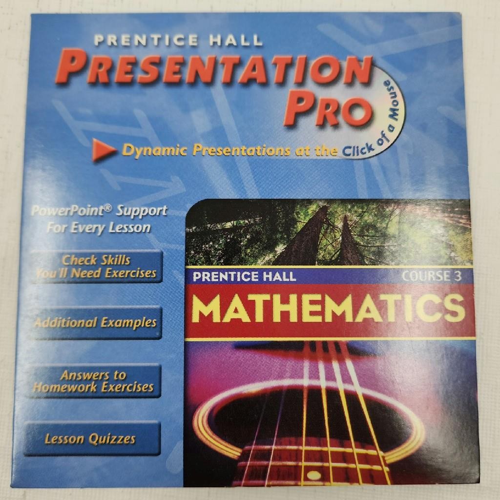 Prentice Hall Presentation Pro Mathematics Course 3 CD-ROM