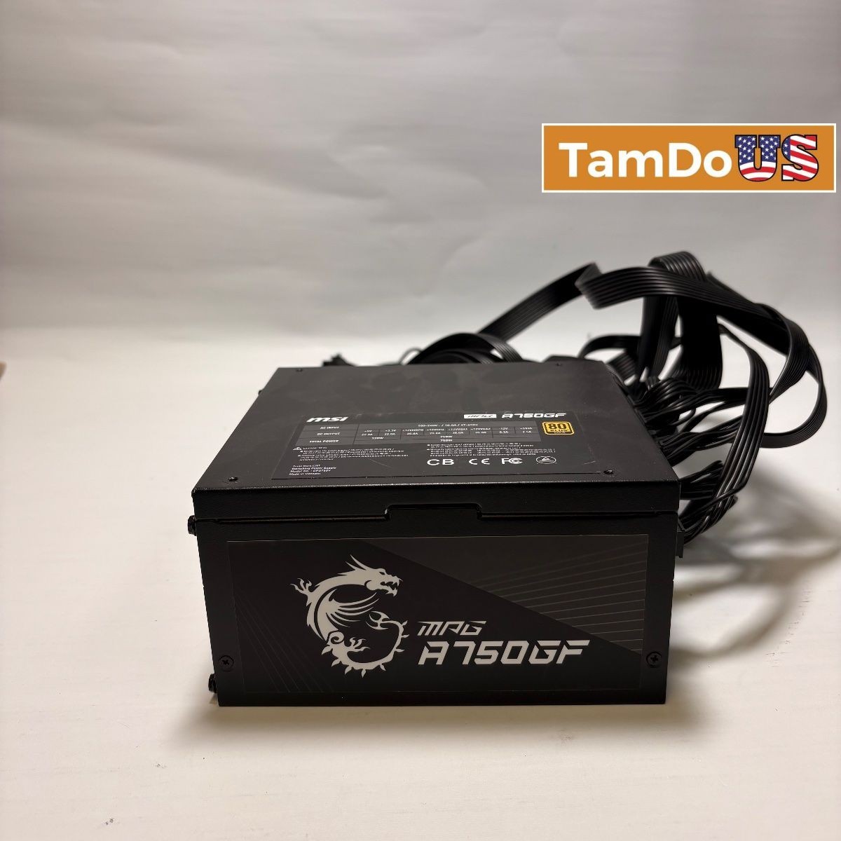 MSI MPG A750GF 750W Power Supply, 80 Plus Gold, ATX, GPU750V, Fully Modular