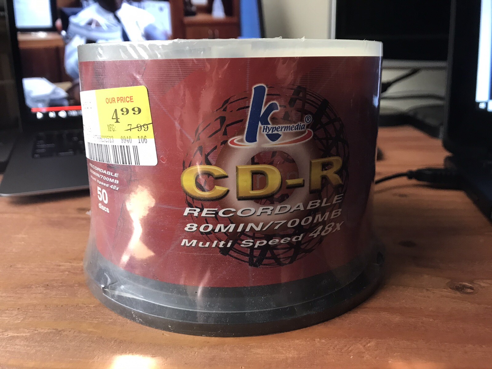 CD-R 80 Min 700MB 50-Pack Compact Disc Recordable 40X K Hypermedia sealed pack