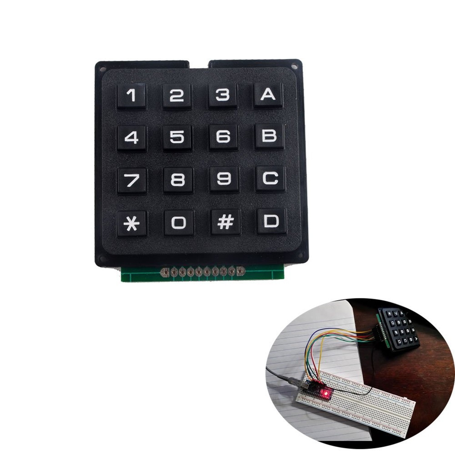 NEXTION 16 Keys Matrix Keypad 4x4 Membrane Keyboard Module Array Switch for A...