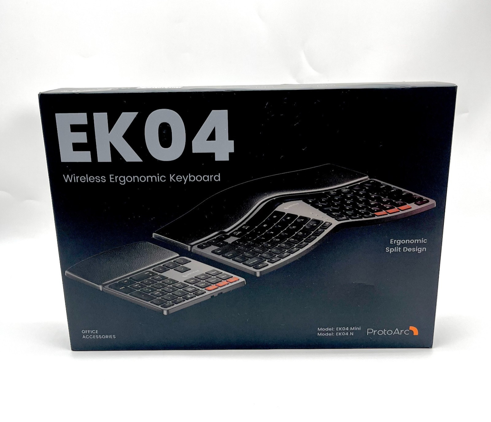 ProtoArc Wireless Ergonomic Split Bluetooth Keyboard Model: EK04 - Space Gray