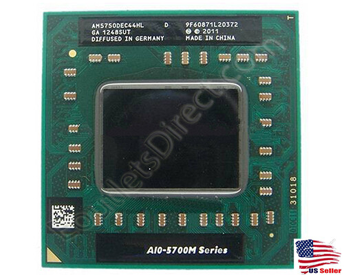 AMD Quad-Core Mobile CPU A10-5750M 2.5Ghz Socket FS1 A10-5750M