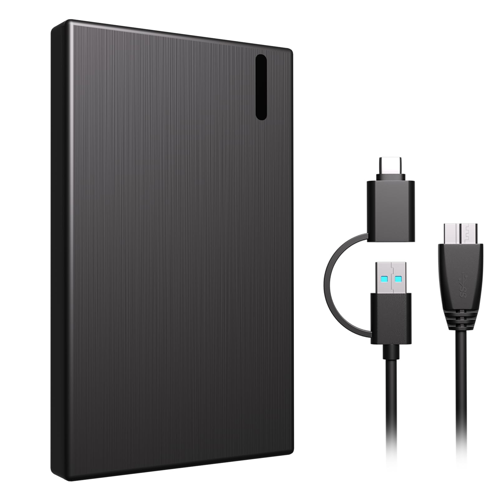 160GB External Hard Drive HDD Portable – USB 3.0 & Type-C Storage for PC, Mac...