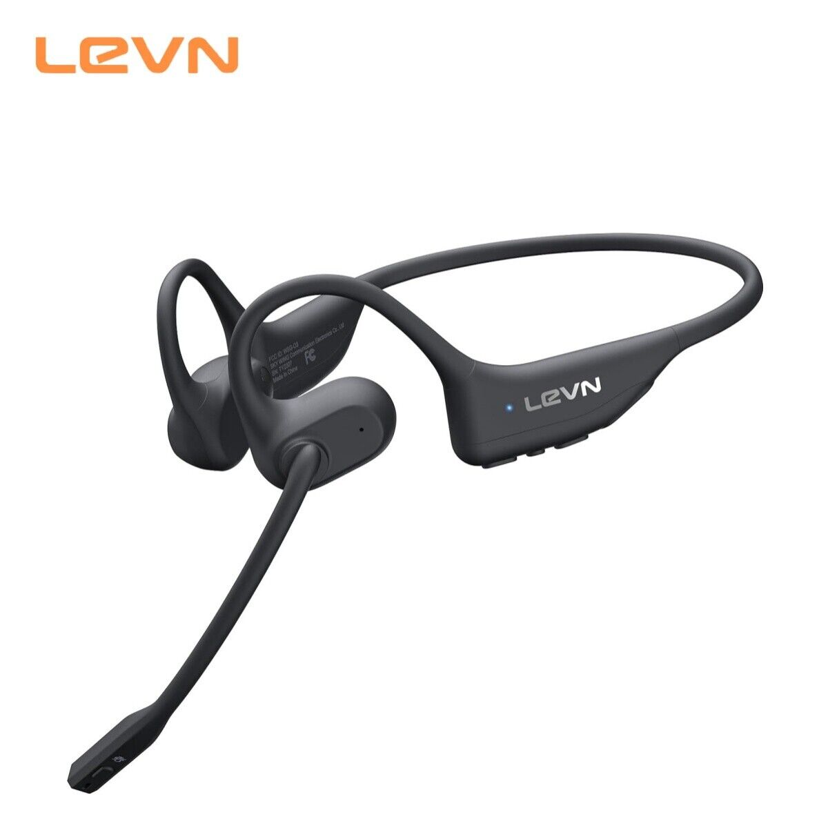 LEVN Open Ear Headphones Bluetooth Headset With Microphone & AI Noise Cancelling
