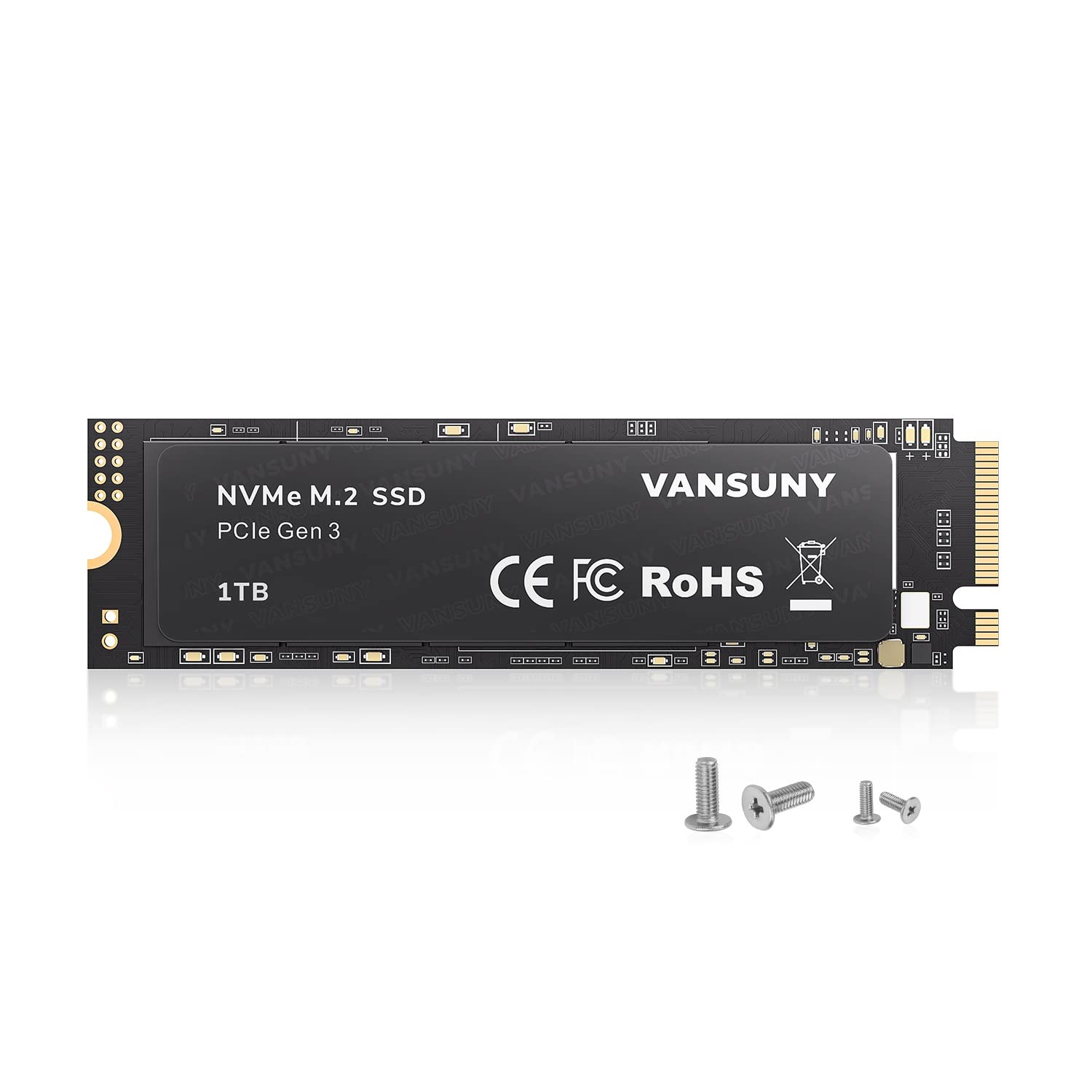 Vansuny 1TB NVMe M.2 Internal Solid State Drive PCIe 3.0 TLC M.2 SSD 3D NAND ...