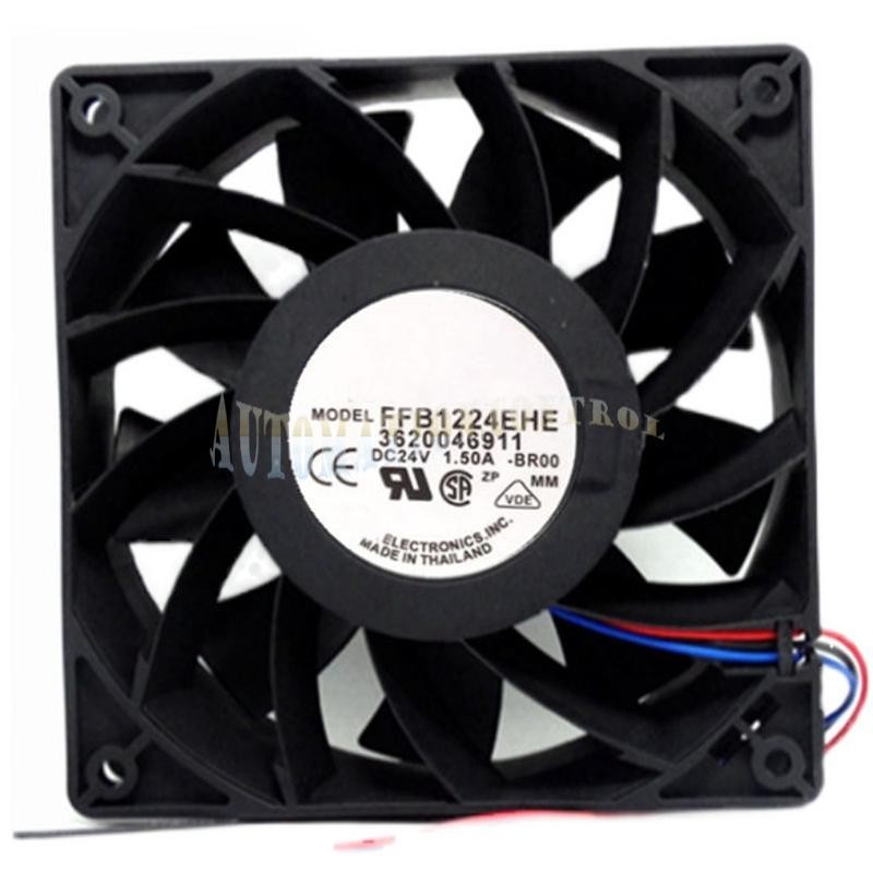 For DELTA FFB1224EHE -R00 DC 24V 1.5A 120*120*38MM Inverter Cooling Fan 3-Wire