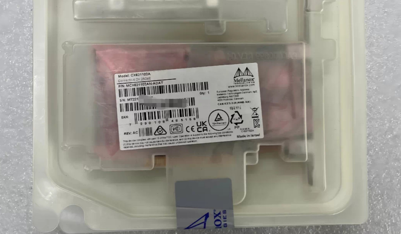 Mellanox MCX621102AN‑ADAT 2‑Port 25G SFP28 PCI‑E x8 ConnectX‑6 Dx Network Card