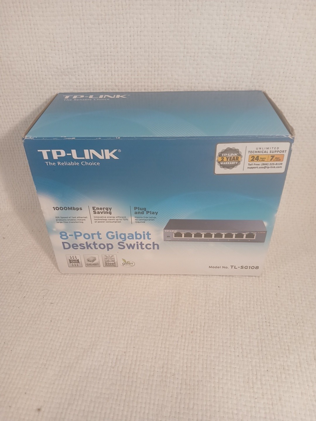 04) TP-LINK #TL-SG108 - 8-PORT GIGABIT DESKTOP SWITCH - NEW
