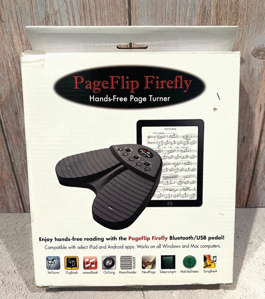 PageFlip Butterfly Read Hands Free Bluetooth Page Turner USB Pedal Books, Music