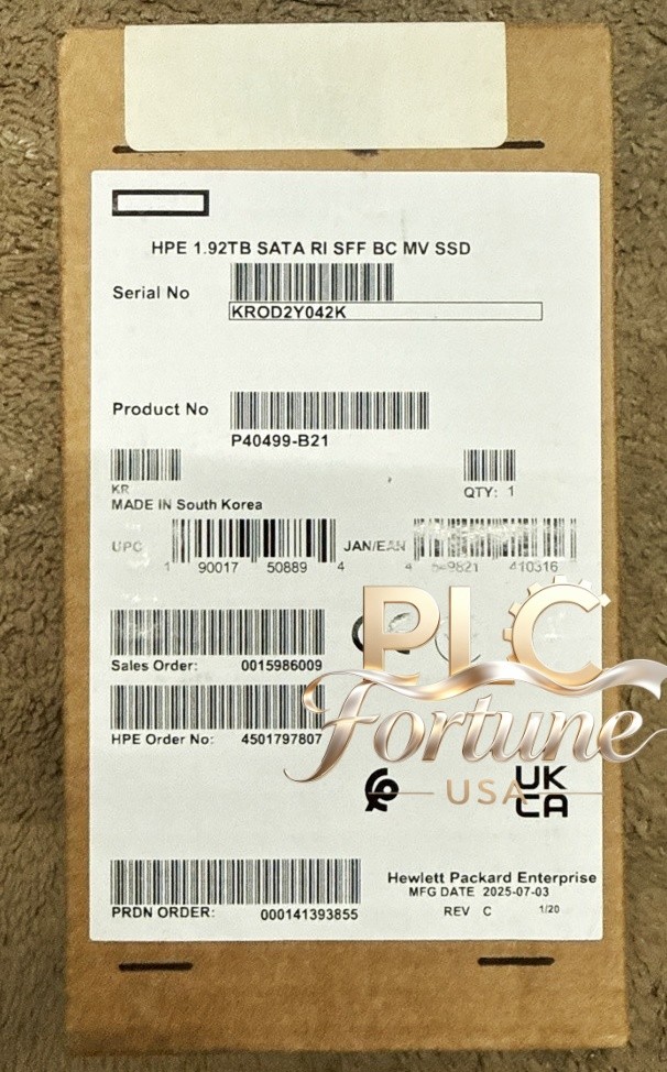 HPE P40499-B21 1.92TB 2.5" SFF SATA 6G RI Gen10 Plus Gen11 Server SSD P41524-001