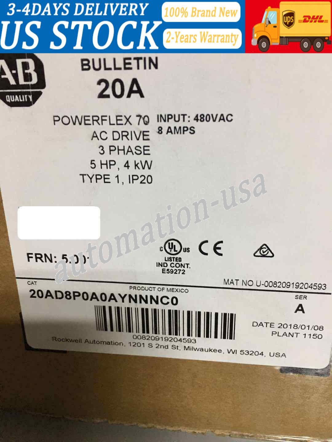 1PCS NEW 20AD8P0A0AYNNNC0 Via DHL or Fedex