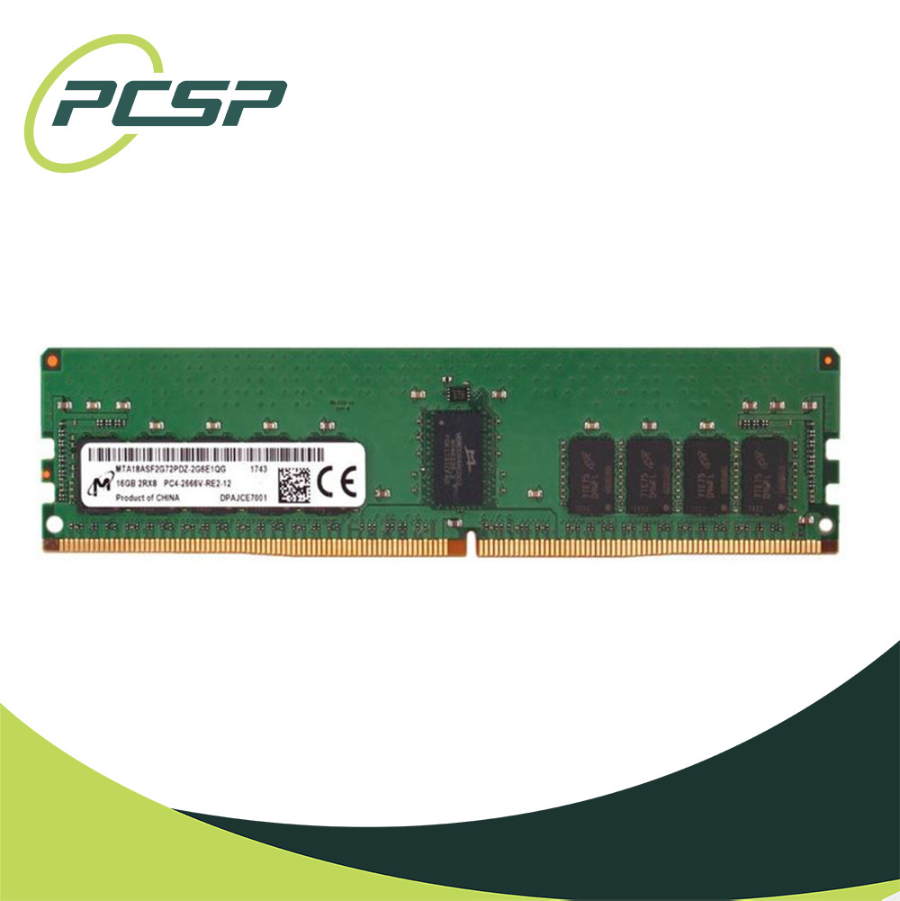 64GB RAM Kit Micron 4x 16GB PC4-2666V-R 2Rx8 DDR4 ECC REG MTA18ASF2G72PDZ-2G6E1Q