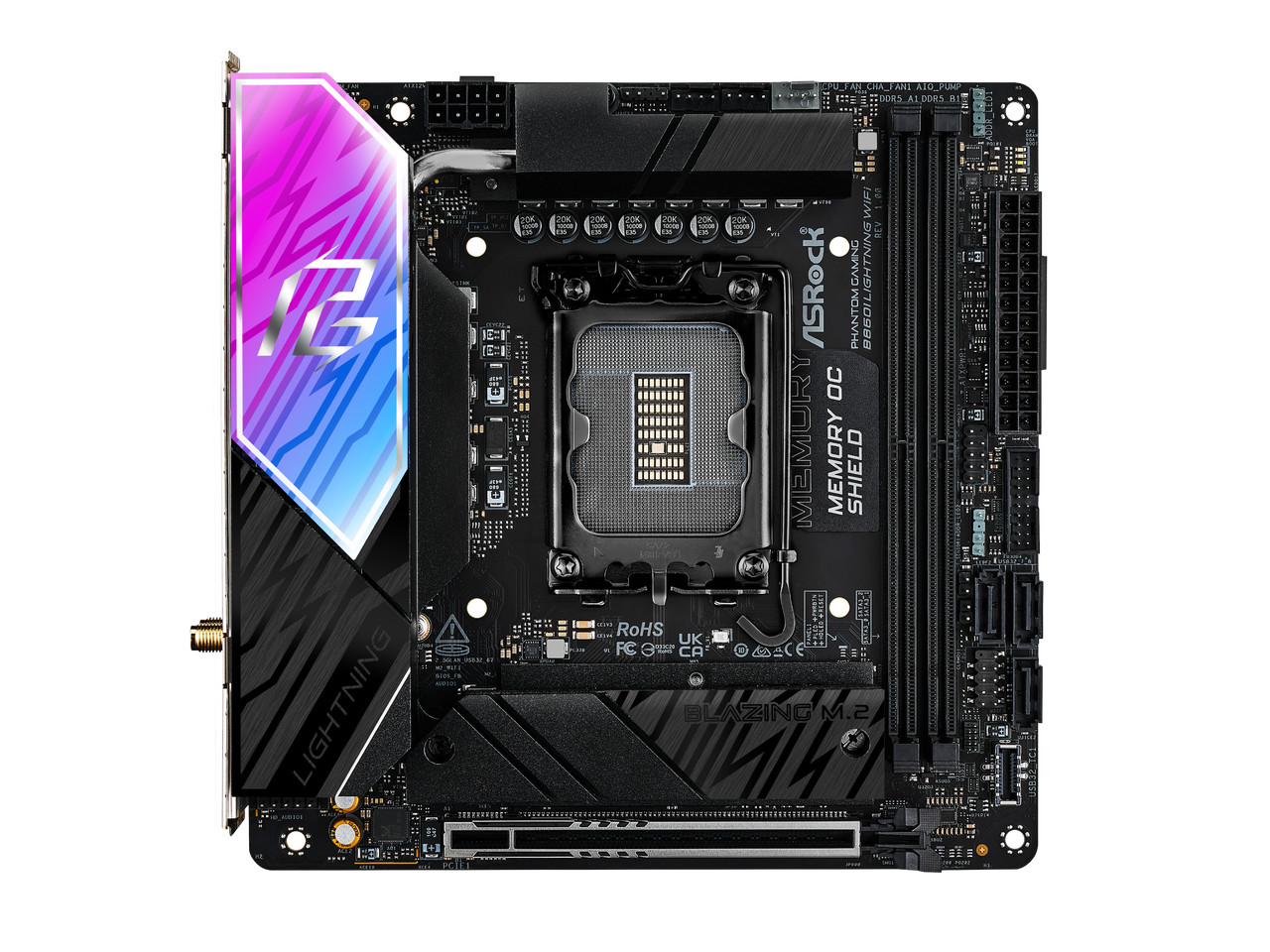 ASRock B860I Lightning WiFi LGA 1851 Intel B860 SATA 6Gb/s Intel Core Ultra DDR5