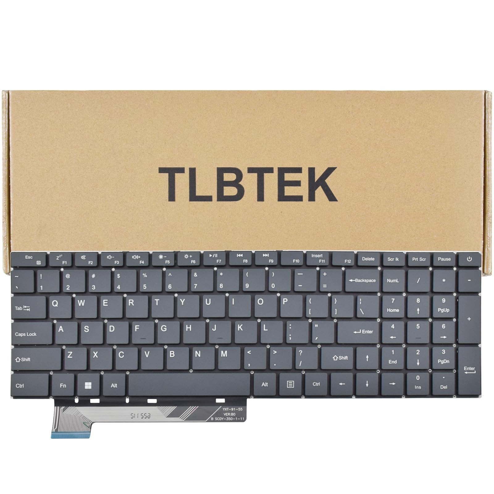 TLBTEK Keyboard Replacement Compatible with Gateway GWNR71517-BL Black