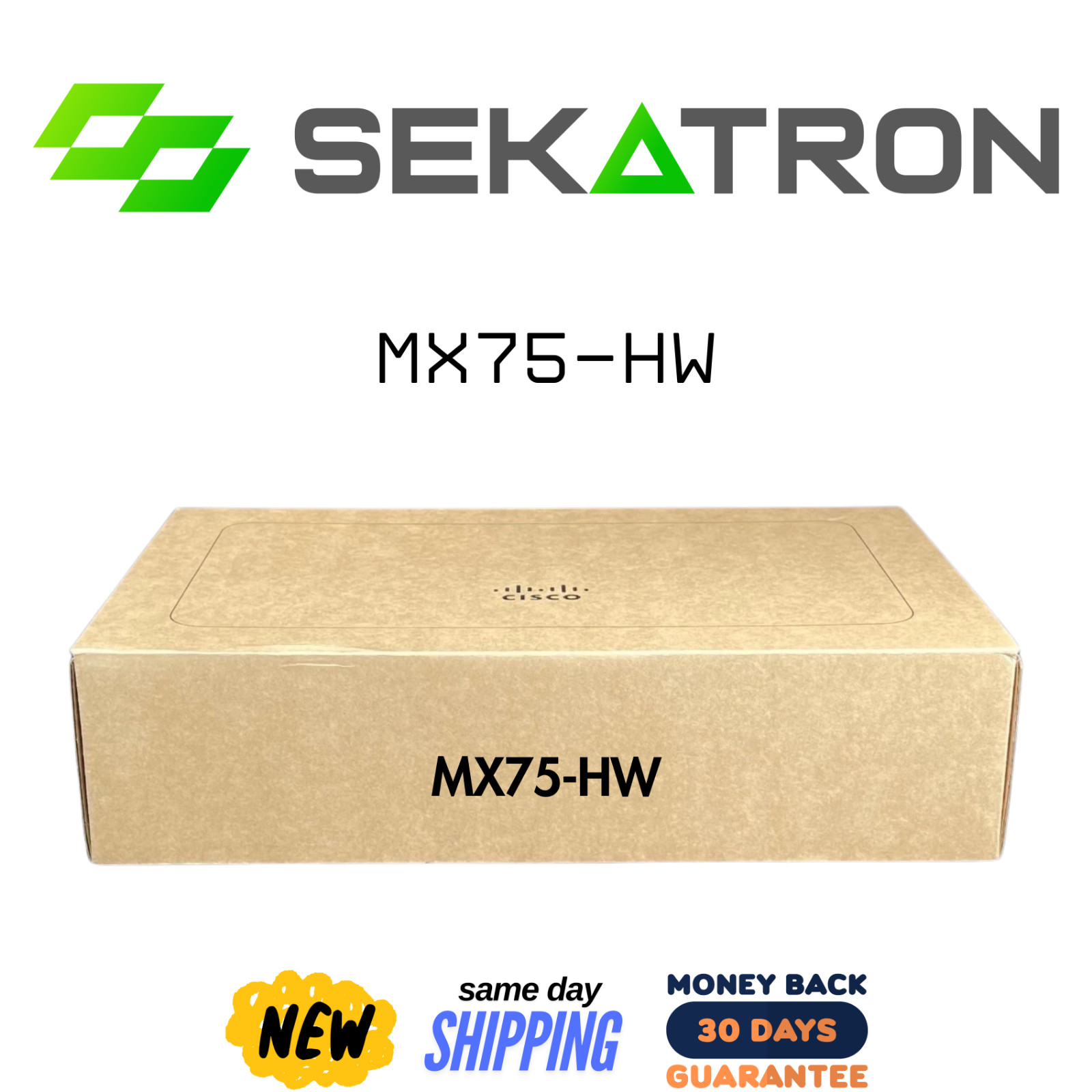 🛡 NEW Cisco Meraki MX75-HW Security Appliance Firewall / Unclaimed ⚡ FastShip