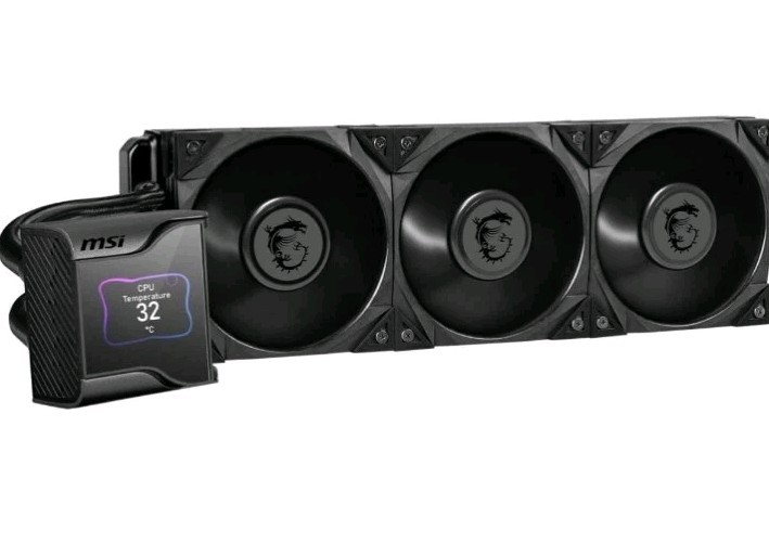 MSI MEG CoreLiquid S360 AIO CPU Liquid Cooler, 2.4" IPS Display 360mm Radiator,