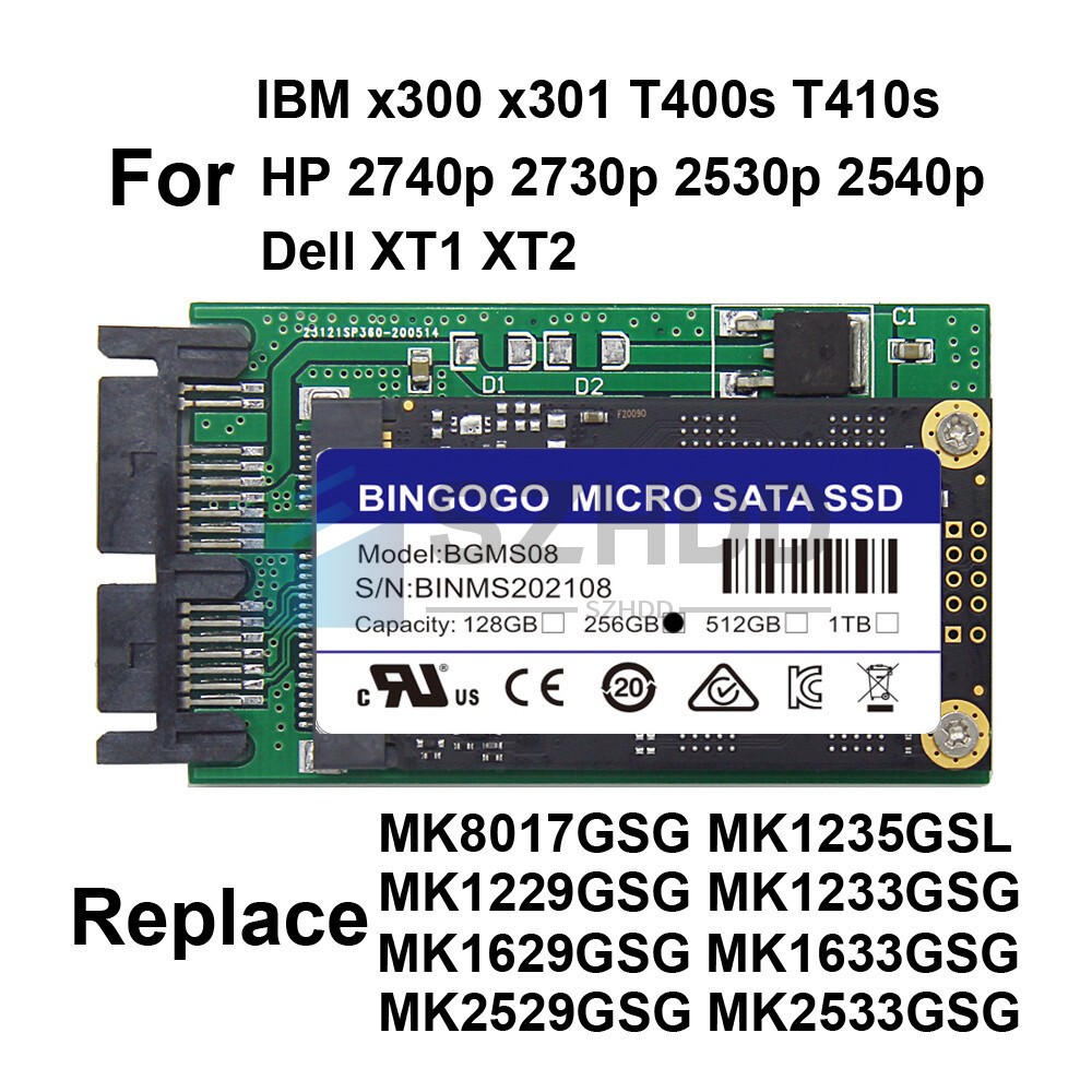 NEW 1.8" 256GB SSD For IBM X300 X301 HP 2540p 2740p DELL XT2 Hard Disk Drive HDD