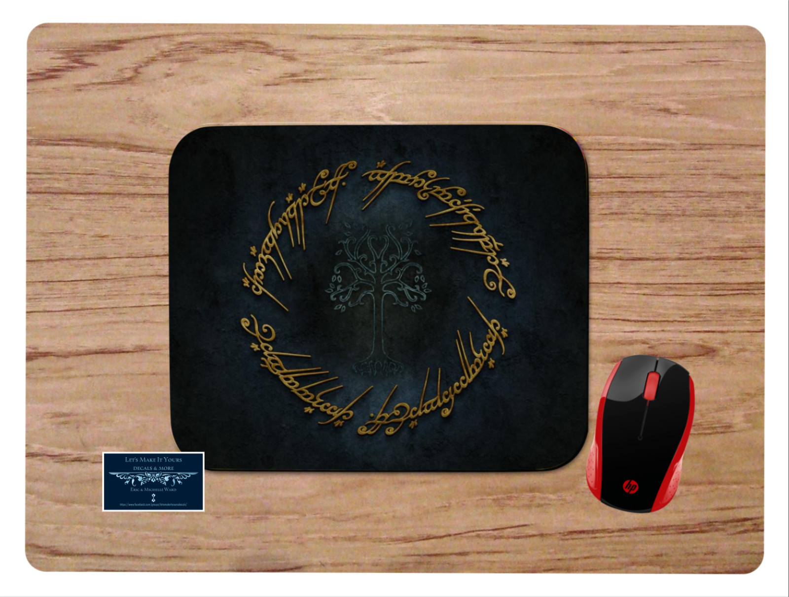 LORD OF THE RINGS SYMBOL CUSTOM MOUSE PAD MAT NON-SLIP HOME OFFICE GIFT DISNEY