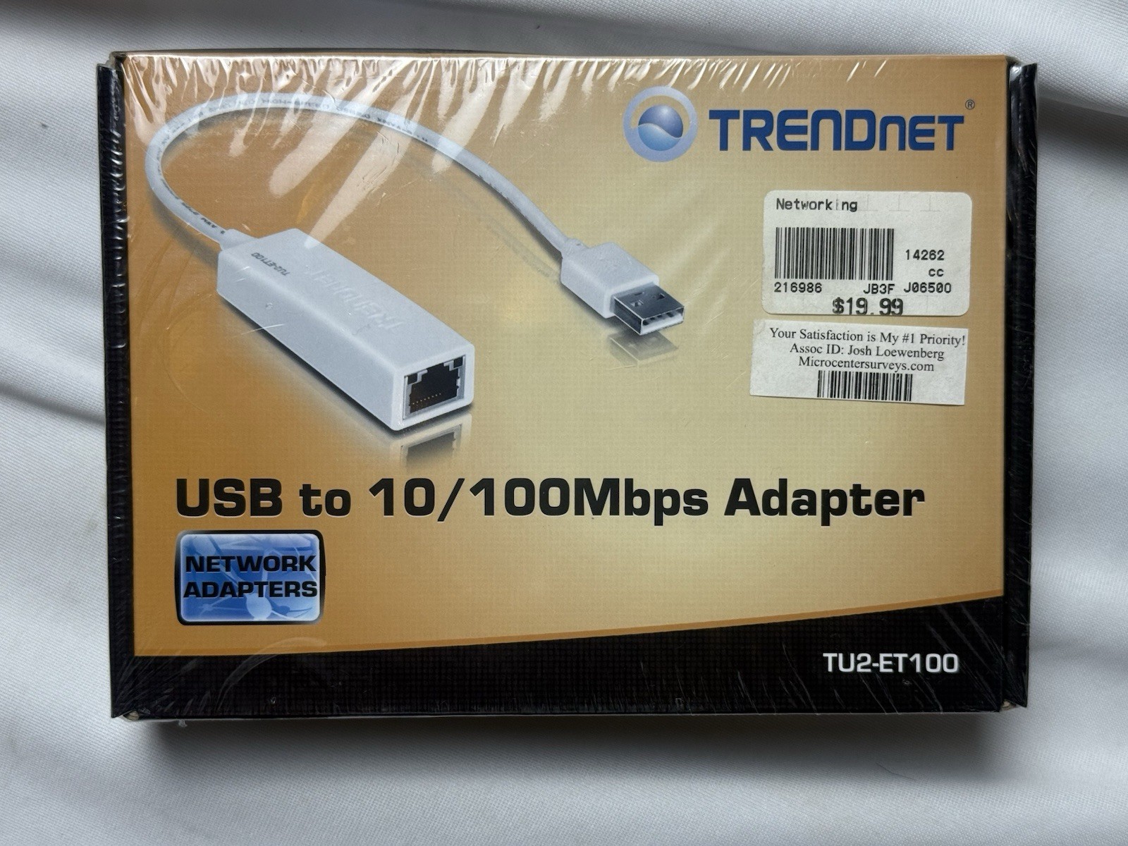 TRENDnet TU2-ET100 USB 2.0 to 10/100Mbps Fast Ethernet Adapter NEW SEALED