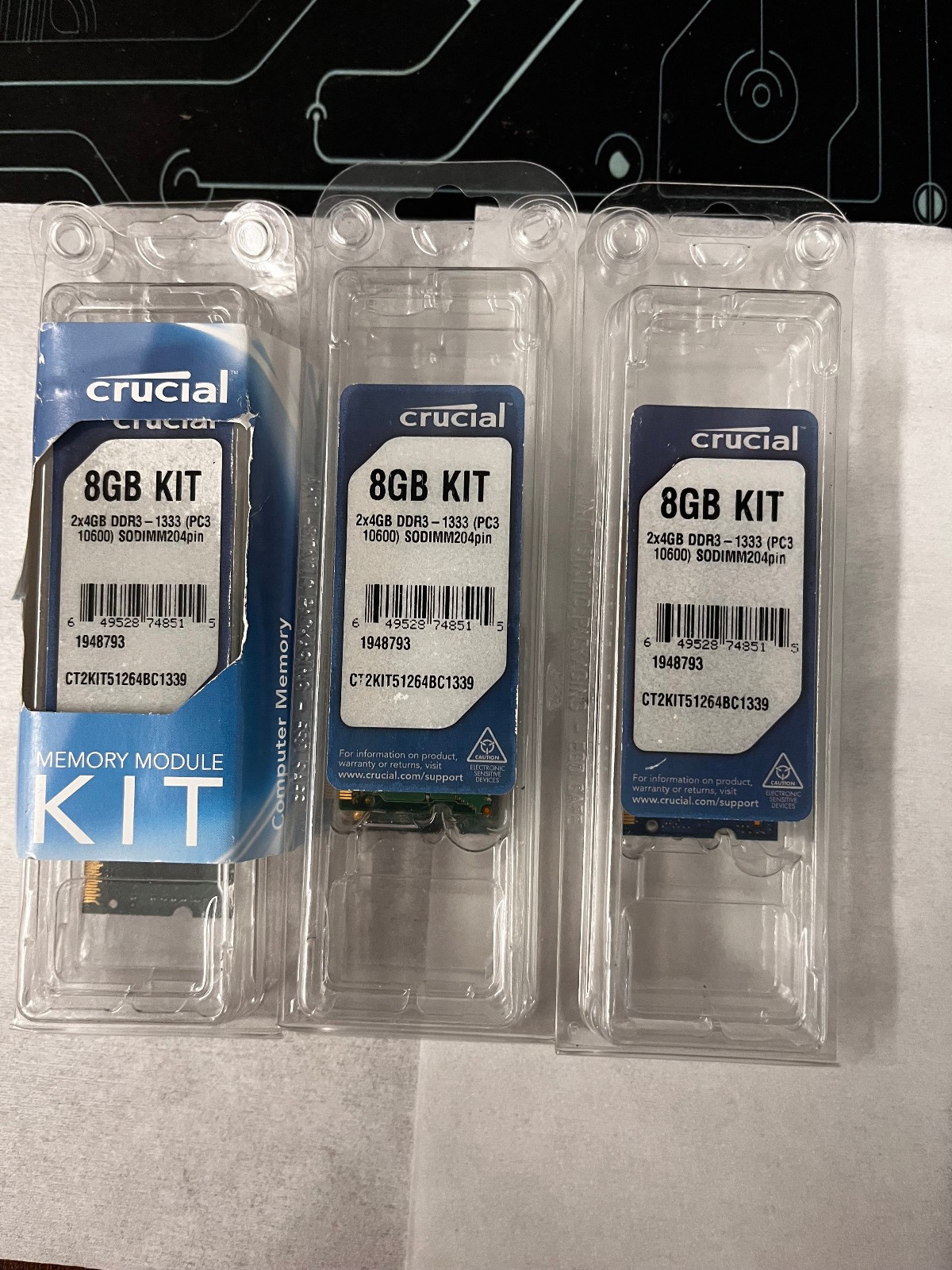 CRUCIAL 8GB KIT (2 X 4GB) DDR3-133 SODIMM