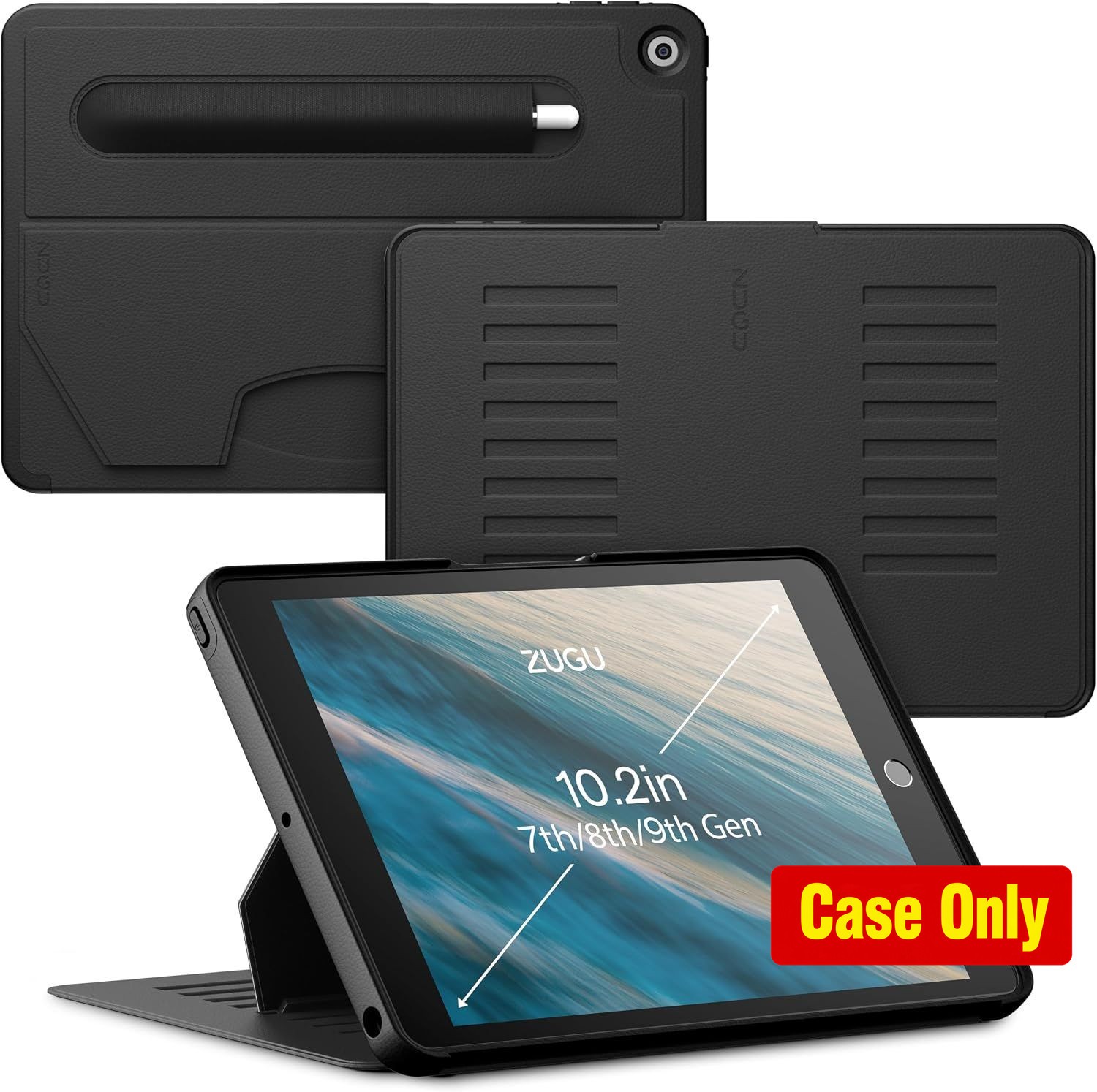 Magnetic Protective Case in Black for 10.2" iPad 7th, 8th, and 9th Generations