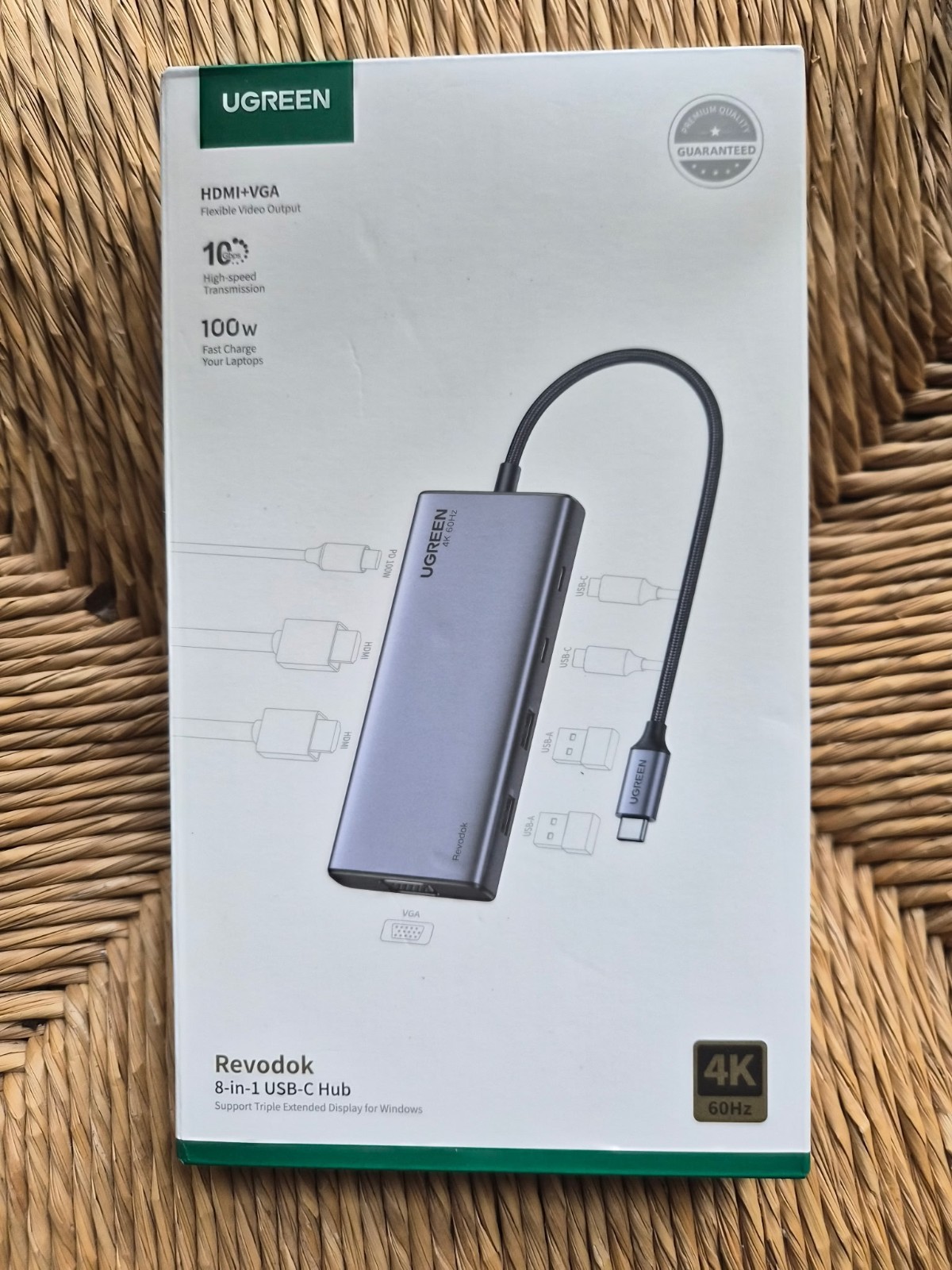 UGREEN Revodok Pro 6-in-1 USB-C Hub 4K 60Hz HDMI 10Gbps 100W PD - New