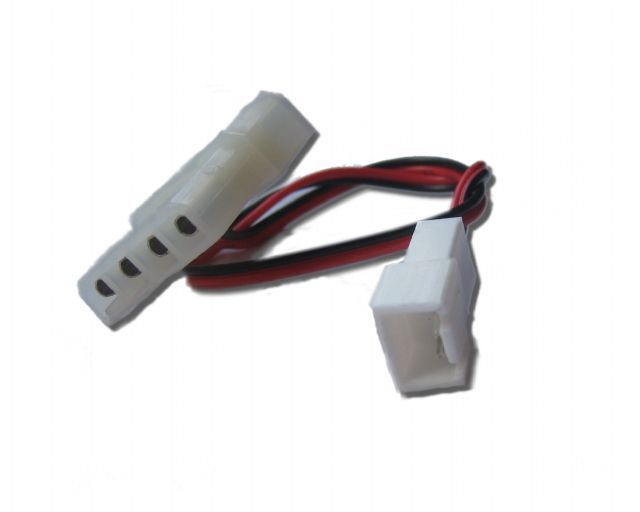 4-pin Molex Female and Male to 3-pin Male Fan Power Cable