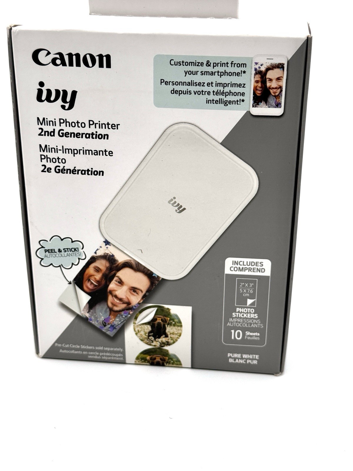 NEW Canon IVY Mini Photo Printer 2nd Gen Zink  USB-C Portable 2x3 Sticker