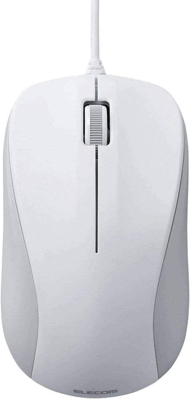 ELECOM Mouse wired M size 3 button USB optical type White ROHS Directive M-