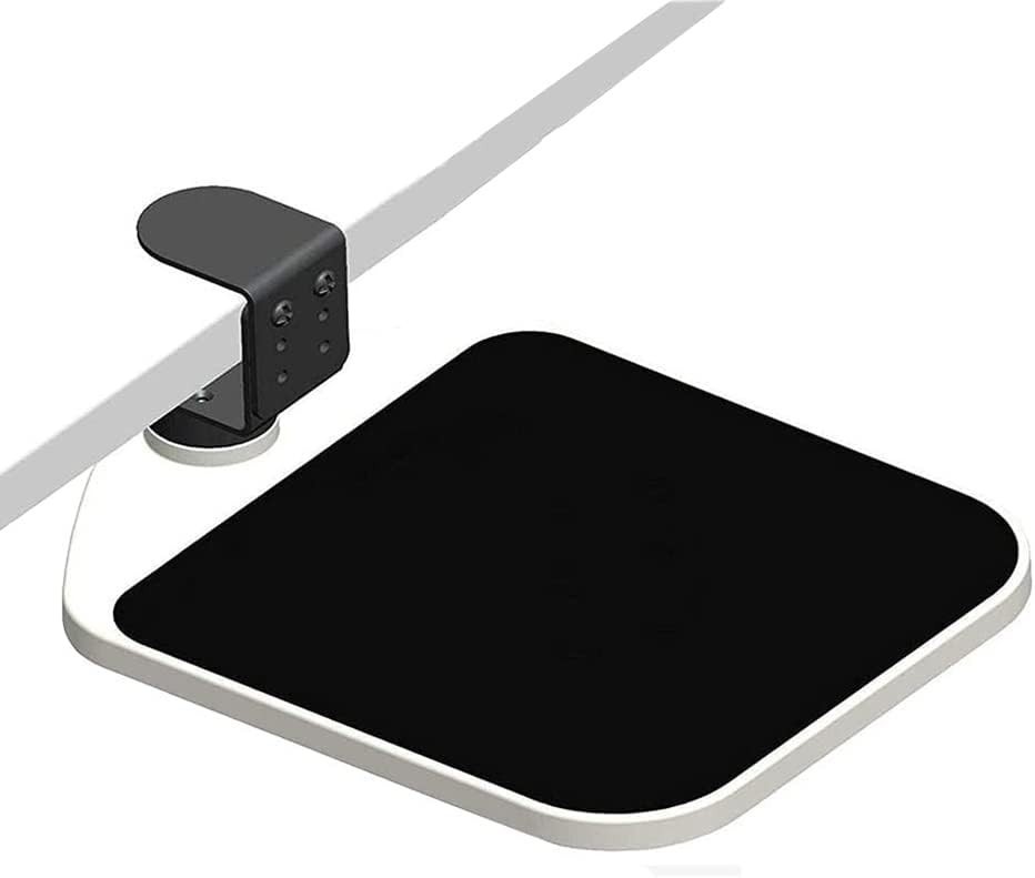 Mouse Platform Clamp On Under Desk Adjustable Mouse Tray Mount Swivel Desktop