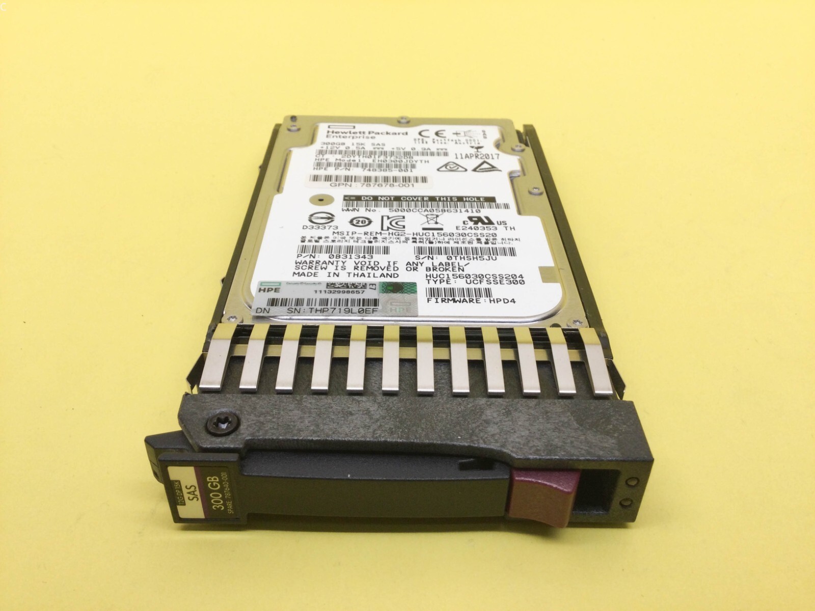 J9F40A HP MSA 300GB 12G SAS 15K SFF(2.5IN) DUAL PORT HDD 787640-001 G7