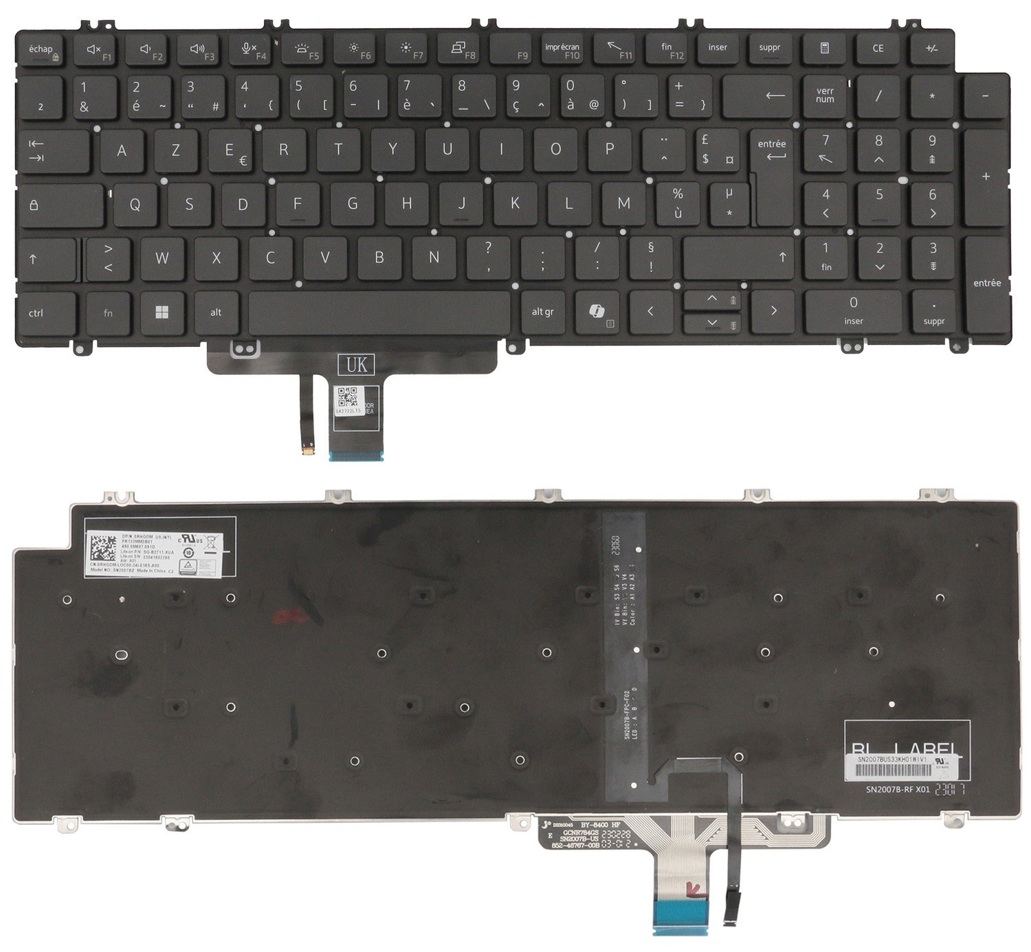 Original FRENCH Keyboard for Dell Latitude 3540 3550 5550 (2023 series) Backlit