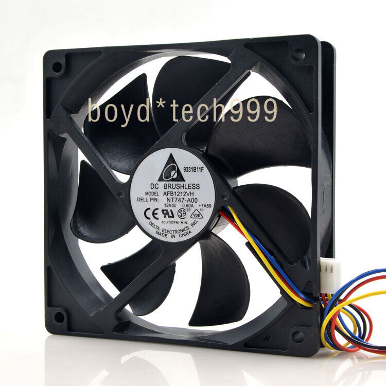 Delta AFB1212VH PWM 120*120*25mm 12025 12V 0.60A 12CM 4PIN cooling fan