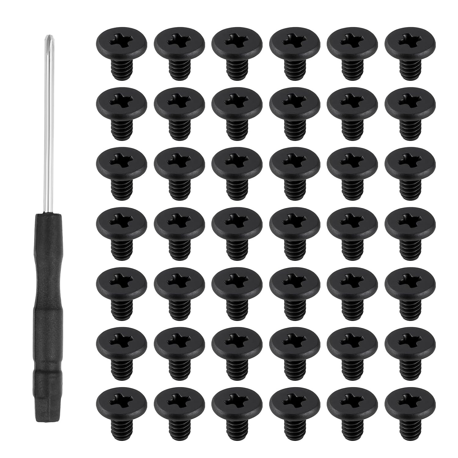 50 PCS M.2 SSD Mounting Screws Kit, PCIE Nvme M2 X 3 MM Replacement Phillips Fla