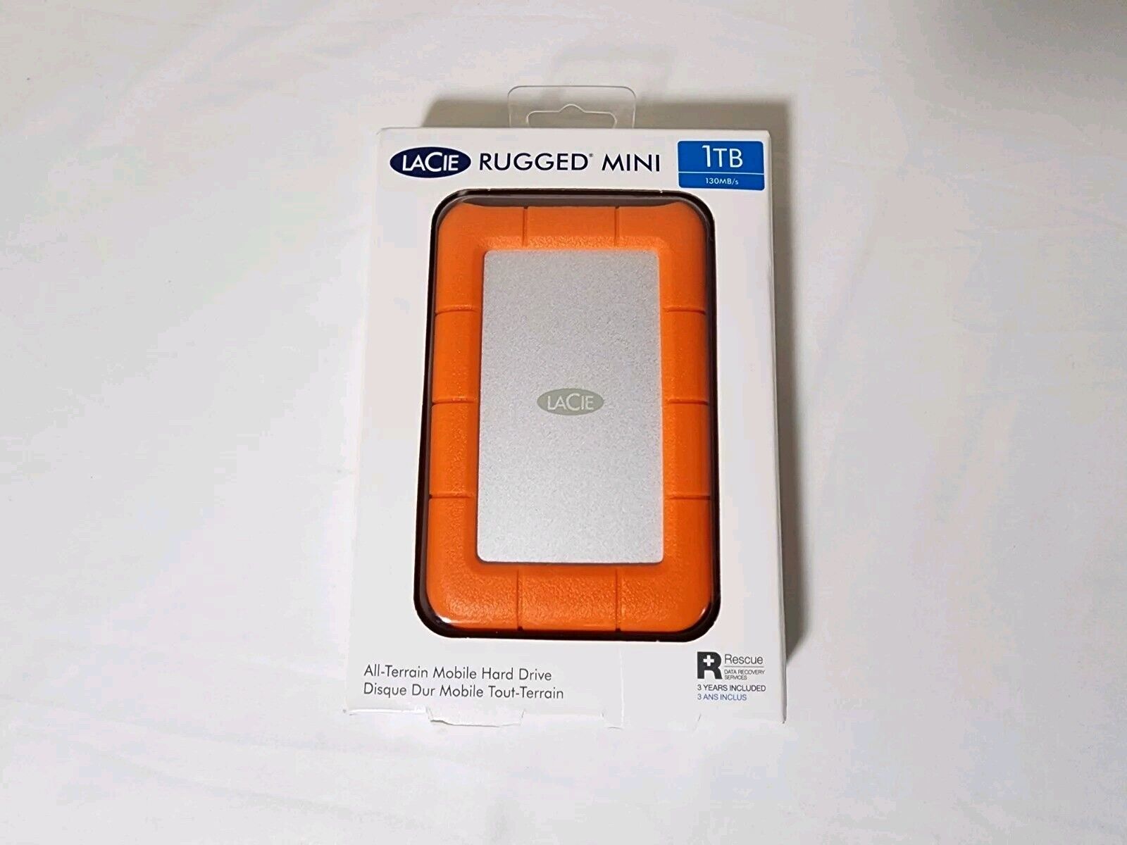 LaCie Rugged Mini 1TB  Portable Hard Drive (LAC301558)  New All Terrain