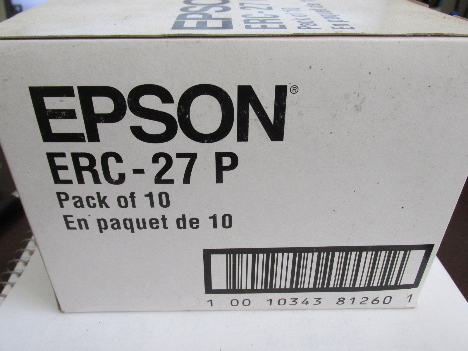 LOT OF 10 Epson ERC-27p Purple Ribbon Cartridge for TM290, TM295 , TM290II, M290