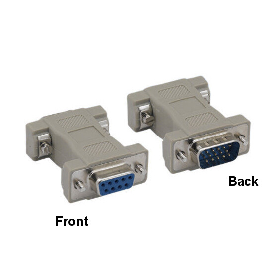 10x DB9 Female to HD15 Male Adapter Molded Shielded MultiSync Monitor/VGA Card