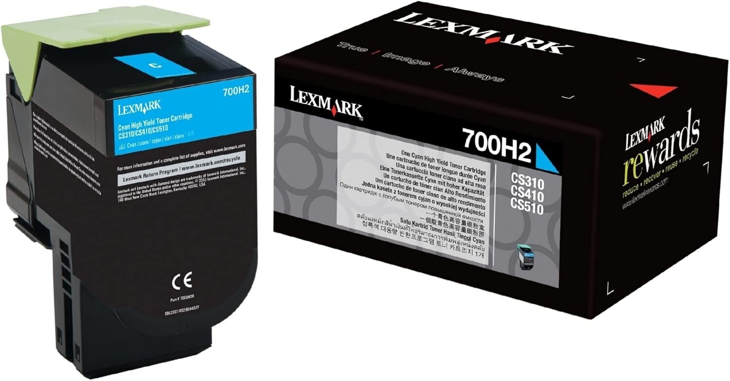 Lexmark 700H2 Original Cyan High Capacity Toner Cartridge 70C0H20