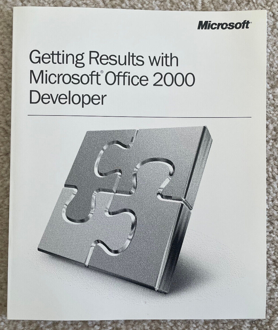 Getting Results with Microsoft Office 2000 Developer Guide Manual 127 Pages
