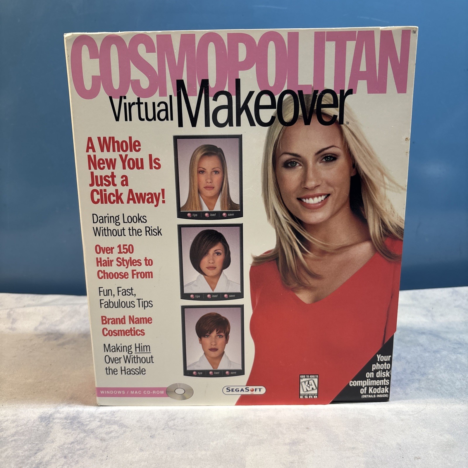 Cosmopolitan Virtual Makeover Windows/MAC CD-Rom 1997 Sega Soft Kodak