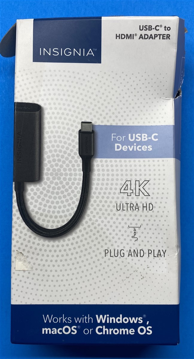 Insignia USB-C to 4K Ultra HD HDMI Adapter NS-PA3CHD Black