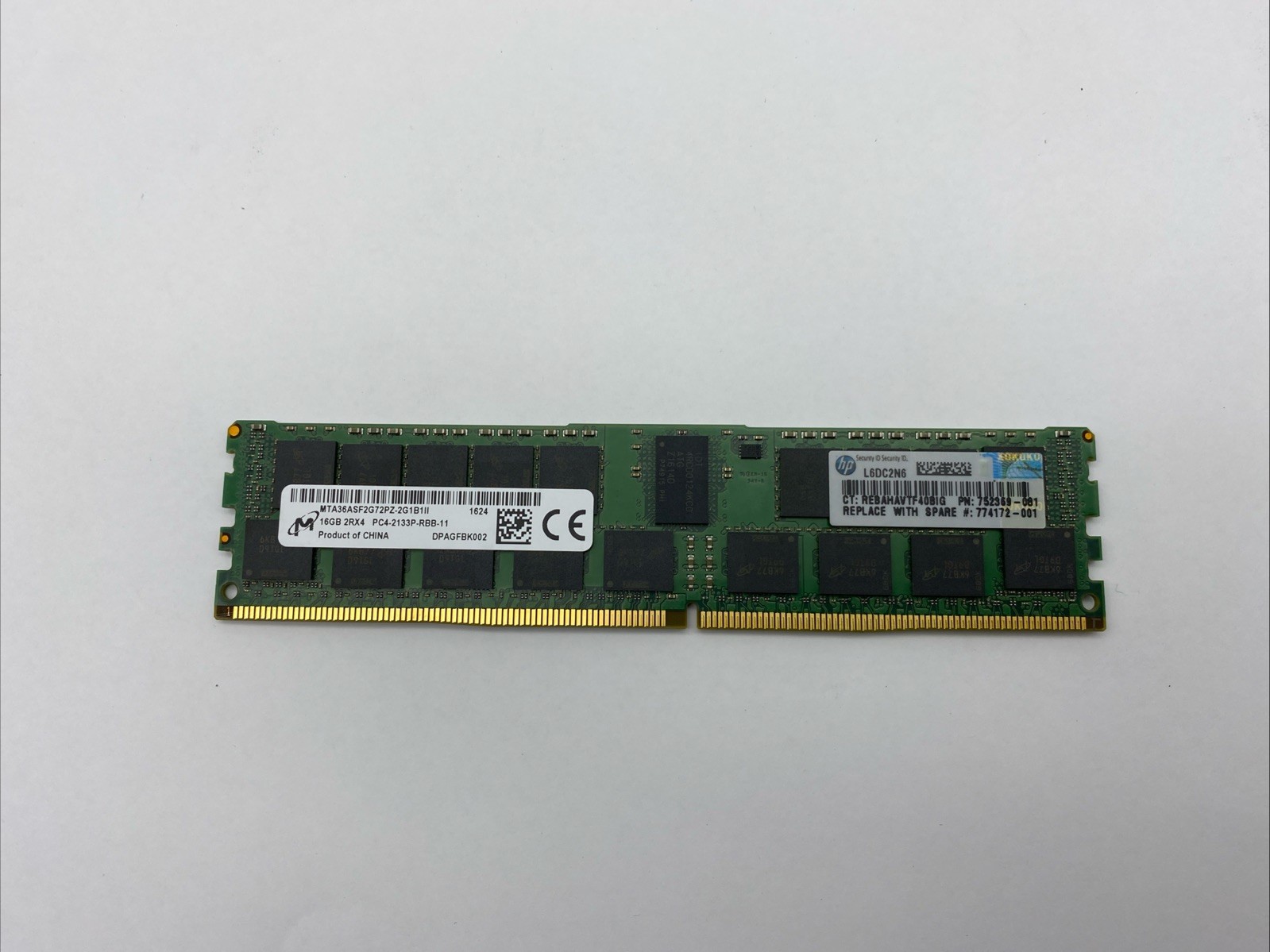 Micron MTA36ASF2G72PZ-2G1B1 16GB DDR4 2RX4 PC4-2133P-RBB-11 Server Memory RAM